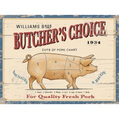 Butchers Choice Metal Sign 400 x300mm