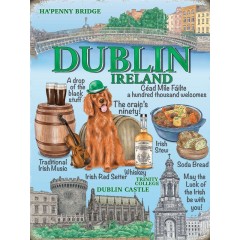 Dublin Ireland Metal Sign 400 x300mm