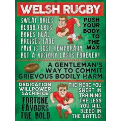 Welsh Rugby Metal Sign 400 x300mm