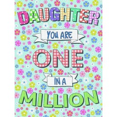 Daughter One In A Million Metal Sign 400 x300mm