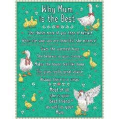 Why Mum Is The Best Metal Sign 400 x300mm