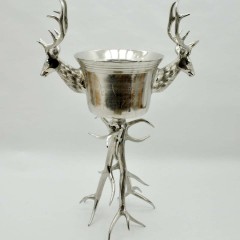 37CM REINDEER CHAMPAGNE BUCKET ON STAND