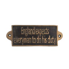 DUTY OF ENGLISH - METAL SIGN