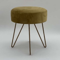 YELLOW WOODEN STOOL