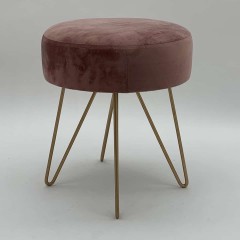 PINK WOODEN STOOL