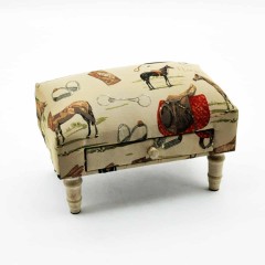 EQUESTRIAN FOOTSTOOL WITH DRAWER