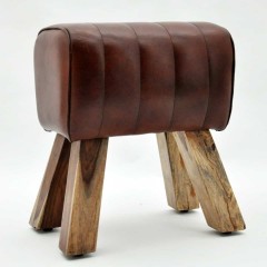 47x40x430cm LEATHER FOOTSTOOL