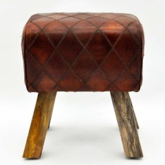 46x39x28CM LEATHER FOOTSTOOL