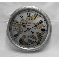 52.5CM SILVER WALL CLOCK