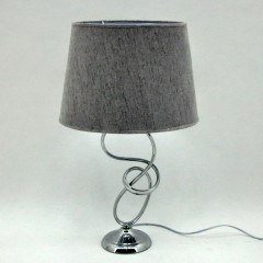 43cm SILVER LAMP 16" ROUND SHADE