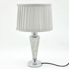 43x25x25CM CRACKLE GLASS LAMP AND SHADE