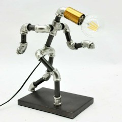 37CM METAL INDUSTRIAL PIPPING TABLE LAMP