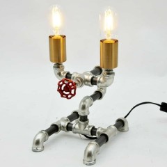 26CM METAL INDUSTRIAL PIPPING TABLE LAMP