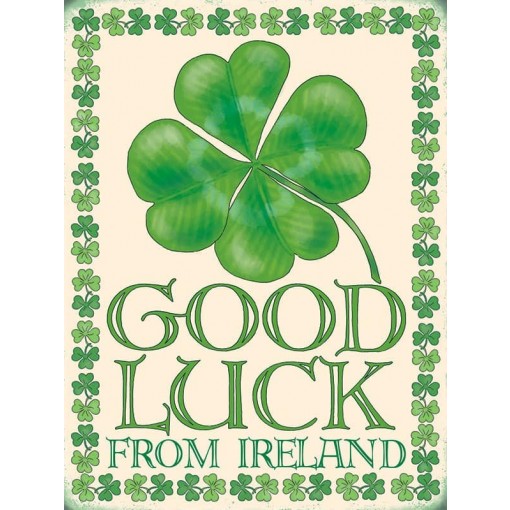 Good Luck From Ireland Metal Sign 400 x300mm
