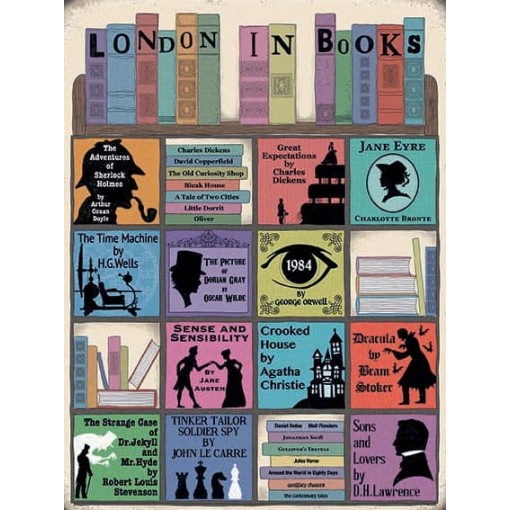 London In Books Metal Sign 400 x300mm
