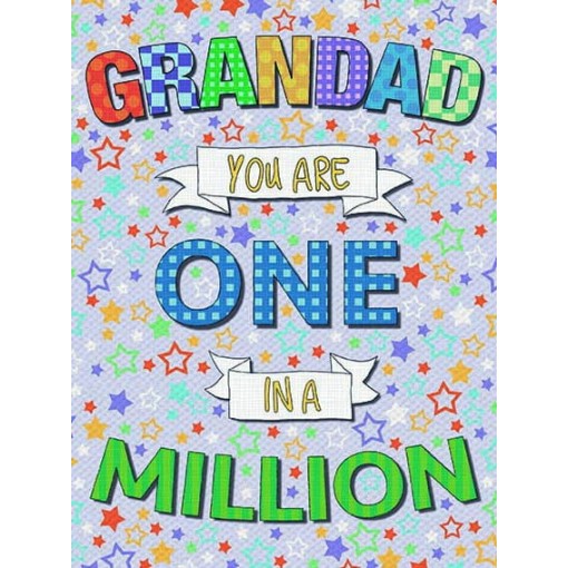 Grandad One In A Million Metal Sign 400 x300mm