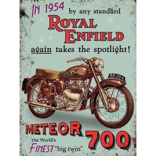 Royal Enfield Meteor Metal Sign 400 x300mm