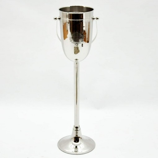 69CM NICKLE PLATED WINE COOLER WITH STAND