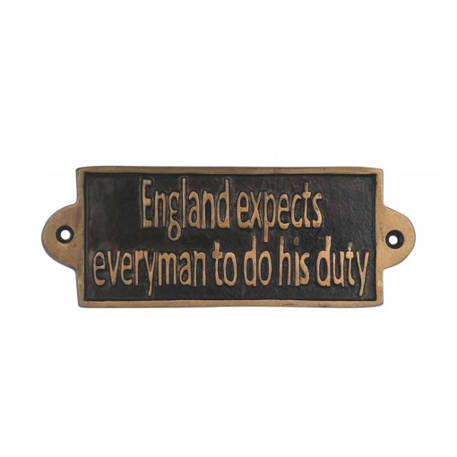 ENGLAND EXPECTS- METAL SIGN