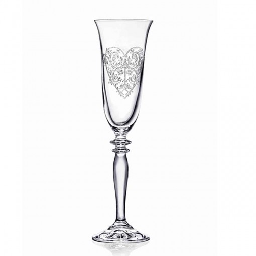 SET 6 FIRST LADY ETCHED COUPE GLASSES