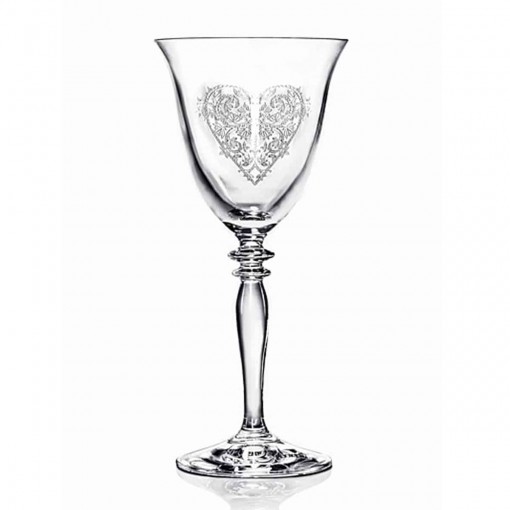 SET 6 FIRST LADY ETCHED FLUTE GLASSES
