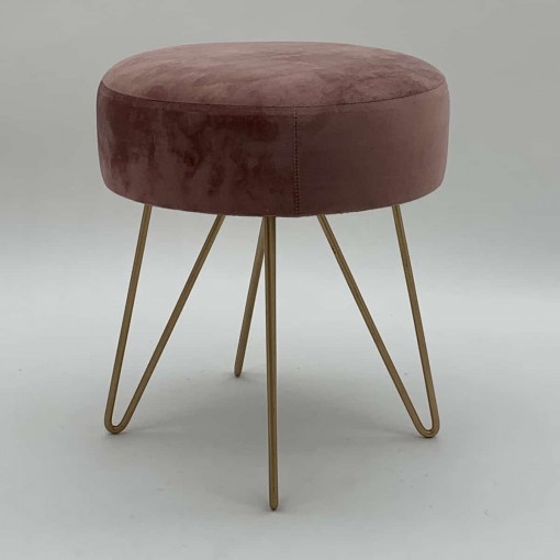 PINK WOODEN STOOL