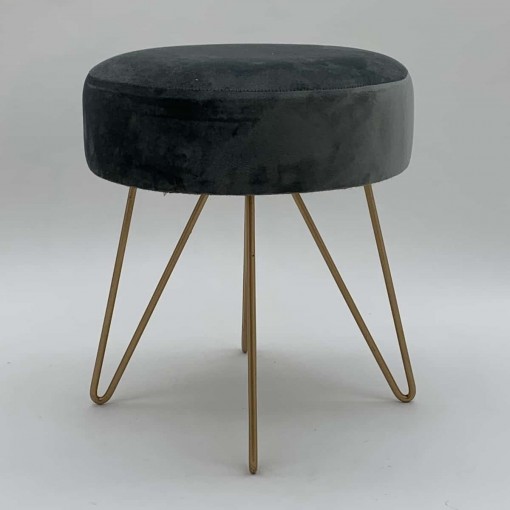 GREY WOODEN STOOL