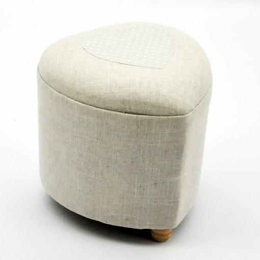 31cm NATURAL JUTE WITH HEART FOOT STOOL