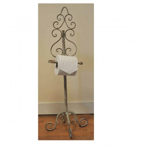 TOILET ROLL HOLDER ON STAND ANTIQUE WHITE