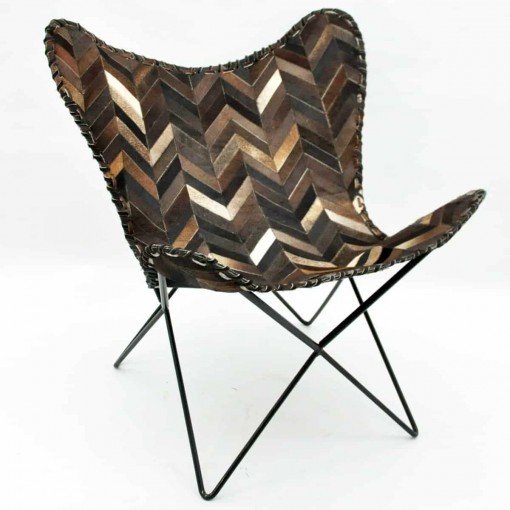 BROWN CHEVERON BUTTERFLY CHAIR