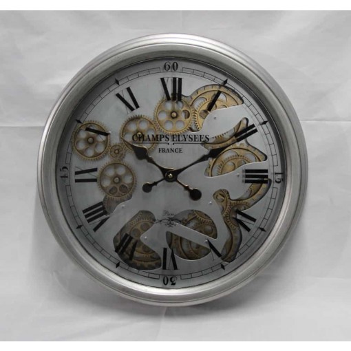 52.5CM SILVER WALL CLOCK