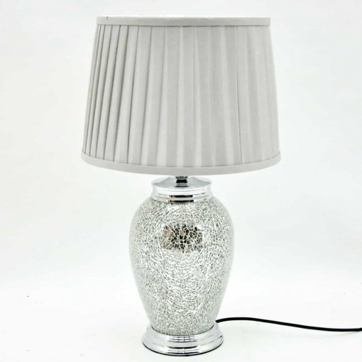 55x33x33CM CRACKLE GLASS LAMP AND SHADE