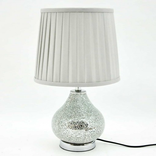 45x28x28CM CRACKLE GLASS LAMP AND SHADE