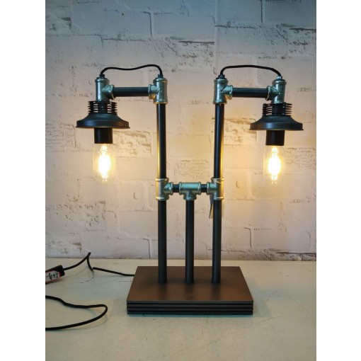 48CM METAL INDUSTRIAL PIPPING TABLE LAMP