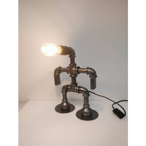 30CM METAL INDUSTRIAL PIPPING TABLE LAMP